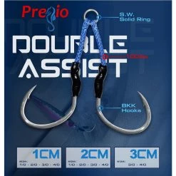 Assist Hooks PREGIO διπλό 1cm (BKK Hooks)