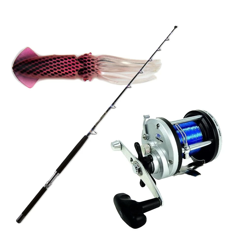 Καλάμι CARBO TROLL 30-50lbs + Μηχανισμός JD 500 + Πετονιά + Καλαμάρι Συρτής 1 Καλάμι CARBO TROLL 30-50lbs + Μηχανισμός JD 500 + Πετονιά + Καλαμάρι Συρτής
