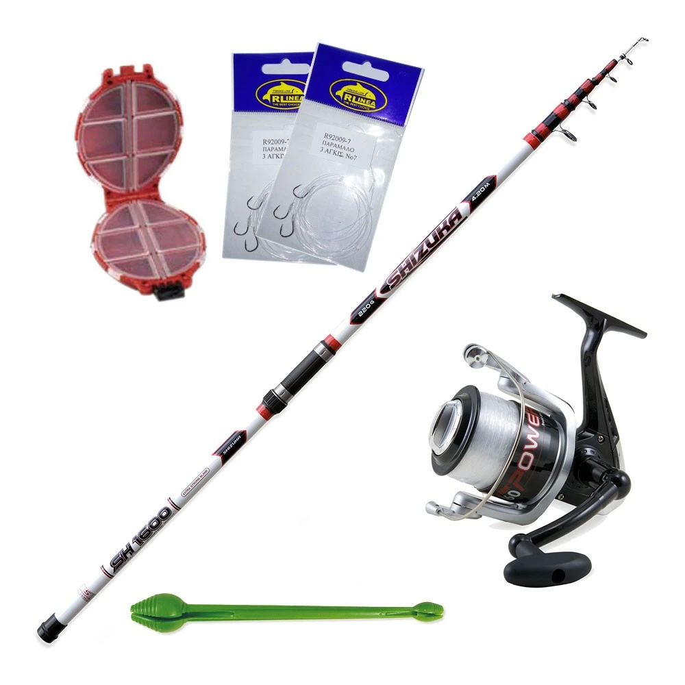 Καλάμι SH1600 + Μηχανισμός VIGOR POWER 70 + Πετονιά + Αρματωσιές + Απαγκιστρωτής + Χελωνάκι 1 Καλάμι SH1600 + Μηχανισμός VIGOR POWER 70 + Πετονιά + Αρματωσιές + Απαγκιστρωτής + Χελωνάκι