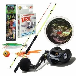 Καλάμι EGI MASTER FG + Μηχανισμός TAI CAST + Νήμα + Πετονιά Fluorocarbon + Πλάνος + Τσαπαρί + Καλαμαριέρα