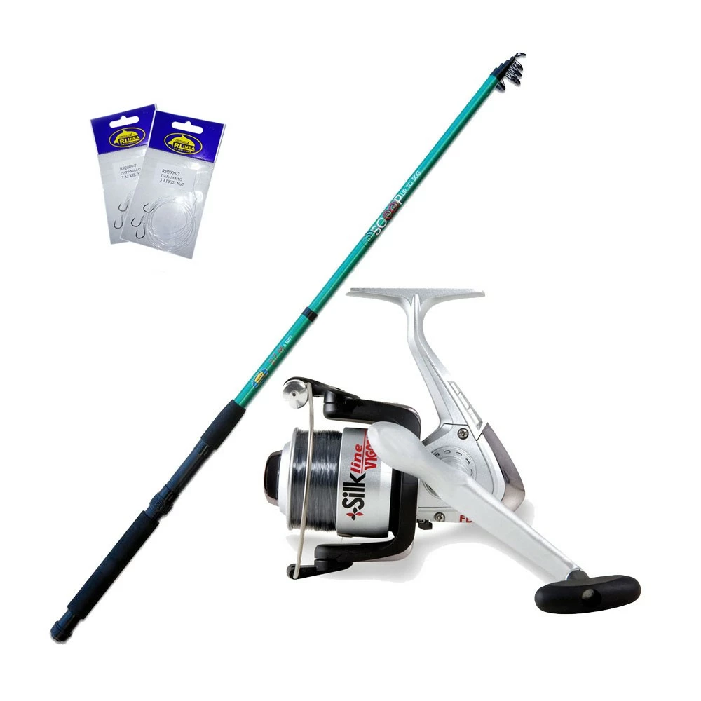 Καλάμι SCOOP 3.00m + Μηχανισμός VIGOR SILK LINE 50 + Πετονιά + 2 αρματωσιές 1 Καλάμι SCOOP 3.00m + Μηχανισμός VIGOR SILK LINE 50 + Πετονιά + 2 αρματωσιές