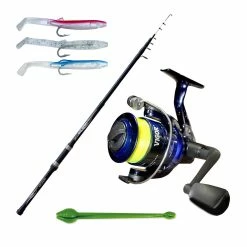 Καλάμι HD BOAT 1.50 + Μηχανισμός VIGOR SL40 FD + Πετονιά + Σιλικονούχα χελάκια + Απαγκιστρωτής